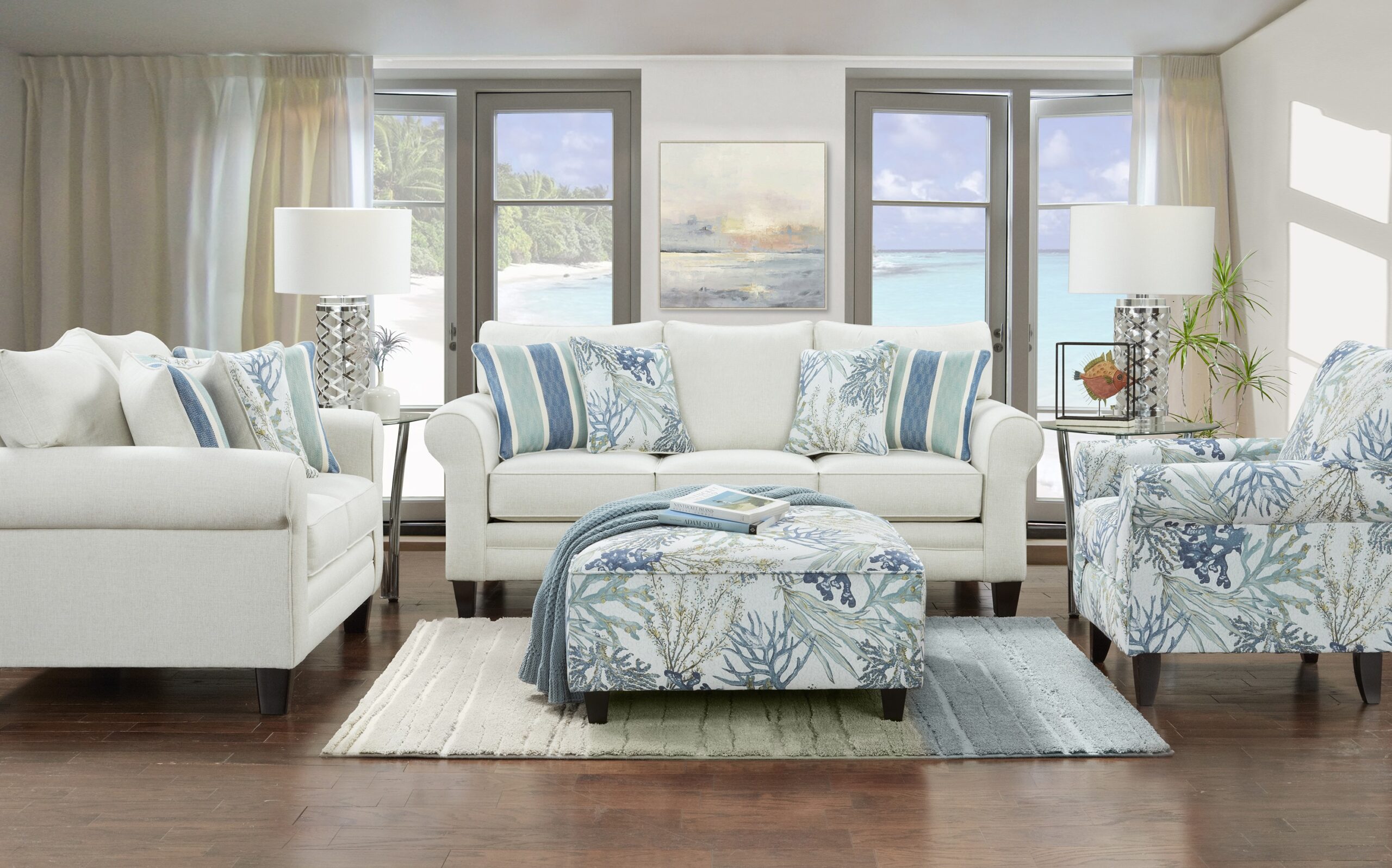 f8c52f69d0fe653740d8564fde803cd4 Grande Glacier Ottoman - Image 1